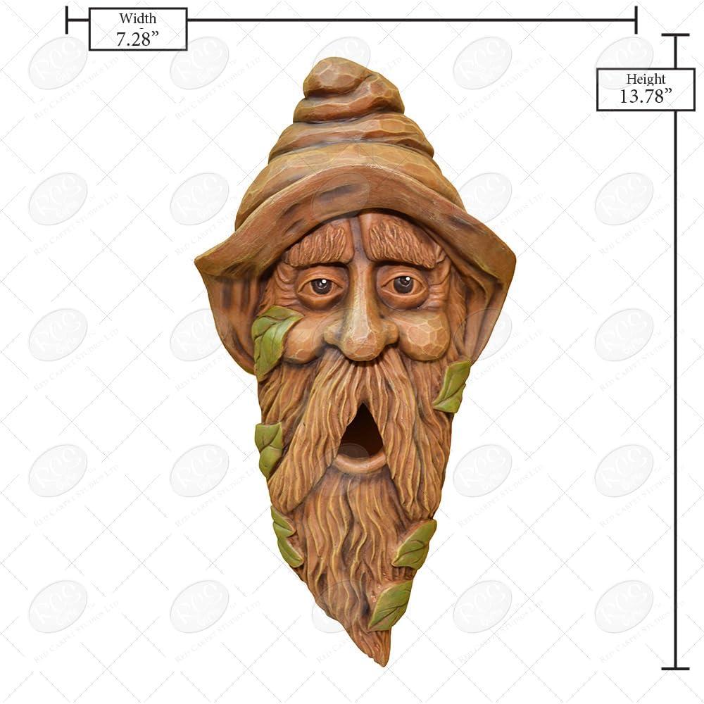 Long Hank Resin Tree Face Birdhouse with Cleanout Hole