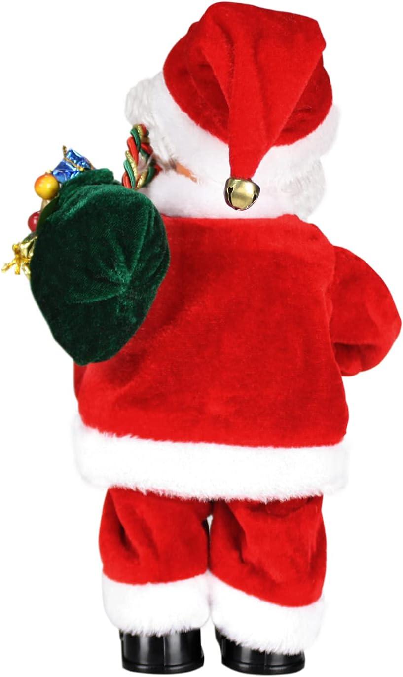 SdeNow Animated Santa Claus Musical Singing Dancing Stuffed Christmas Santa Toys Plush Electric Dolls for Kids