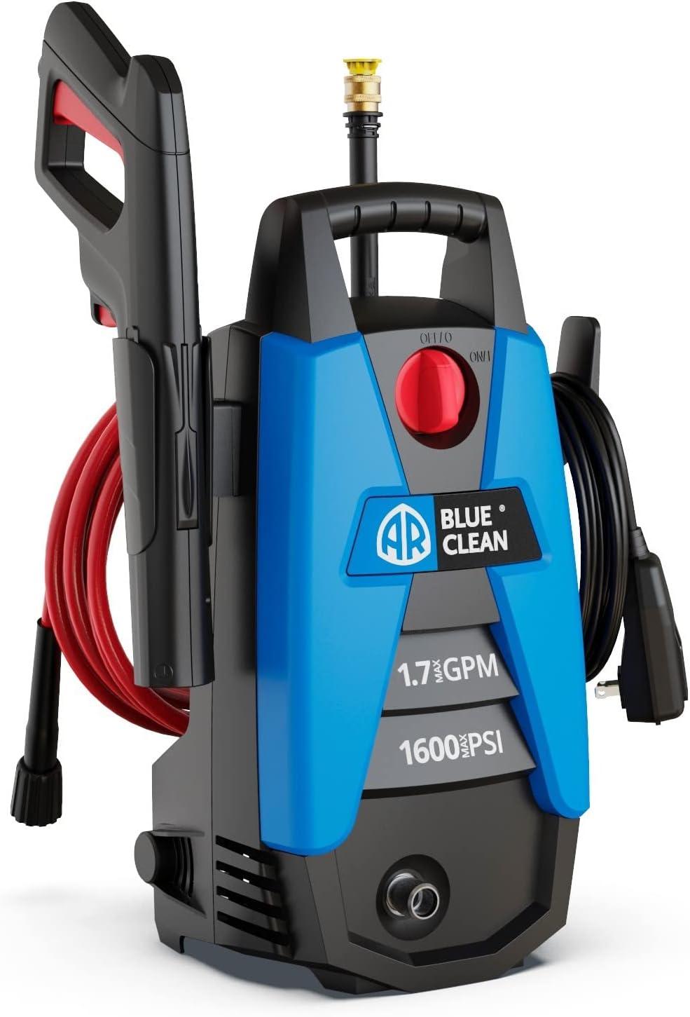 AR Blue Clean 1600 PSI Electric Pressure Washer with Accessories