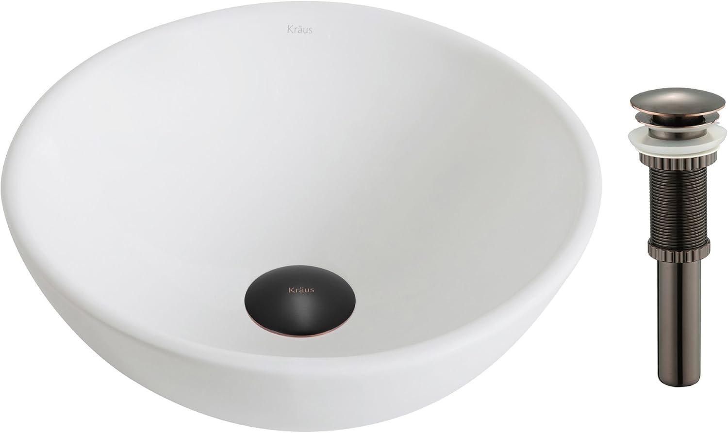 KRAUS Elavo™ Thin Ceramics Vessel Bathroom Sink