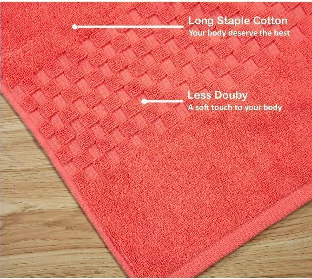 Coral Cotton 6-Piece Towel Set with Hand and Washcloths