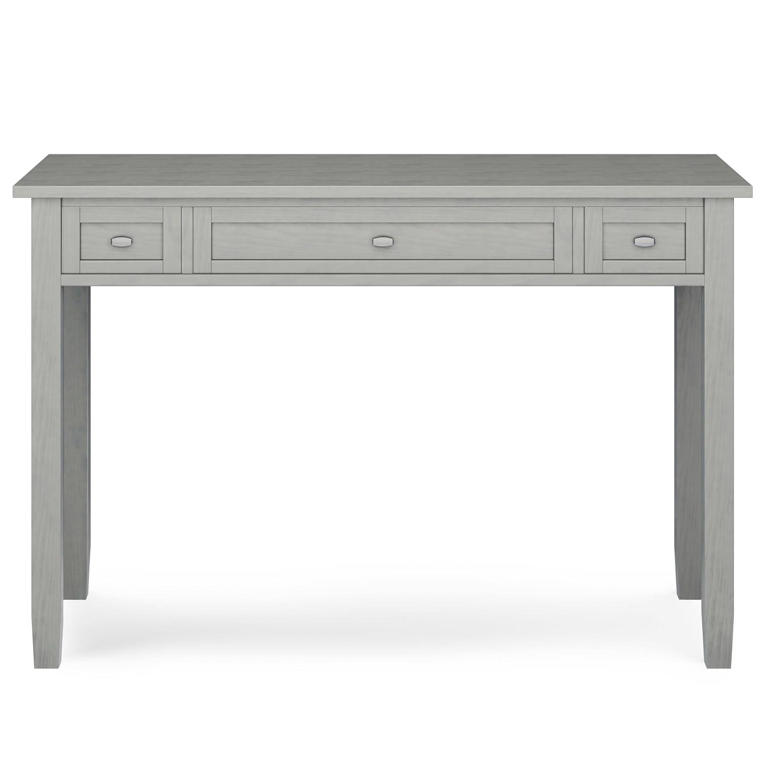 Simpli Home Warm Shaker 48"W Solid Wood Desk, Transitional Style with Keyboard Tray