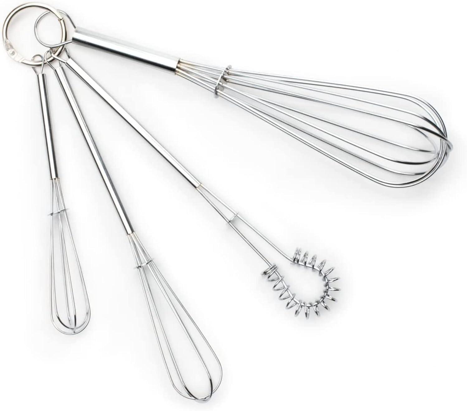 Fox Run Set of 4 Chrome-Plated Mini Whisks