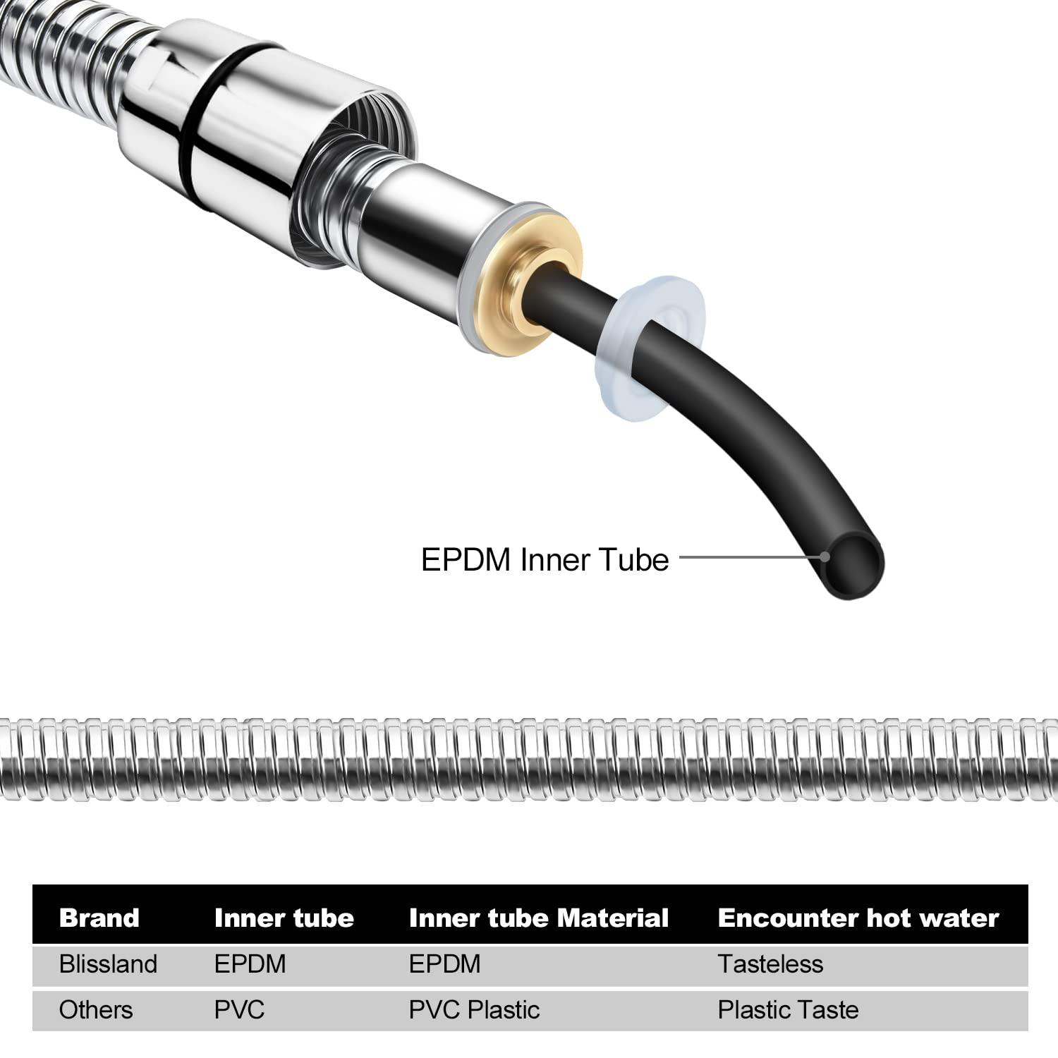 Shower Hose Extra Long 118 Inches Chrome Handheld Shower Head Hose with Brass Insert and Nut - Lightweight and Flexible