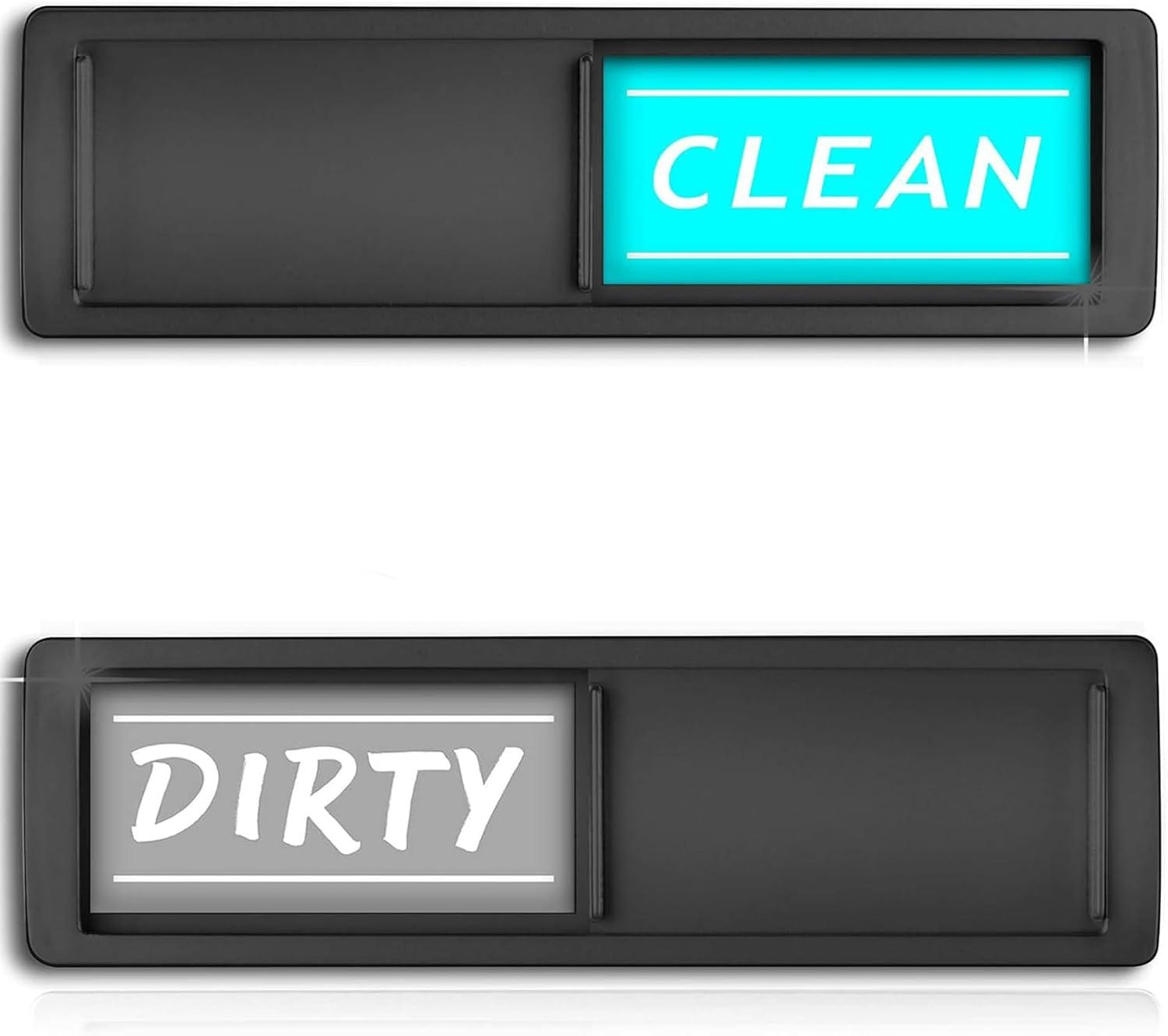 Dishwasher Magnet Clean Dirty Sign - Sleek and Convenient Design - Kitchen Gadgets - New Home Essentials, Heavy Duty Magnet with Optional Stickers