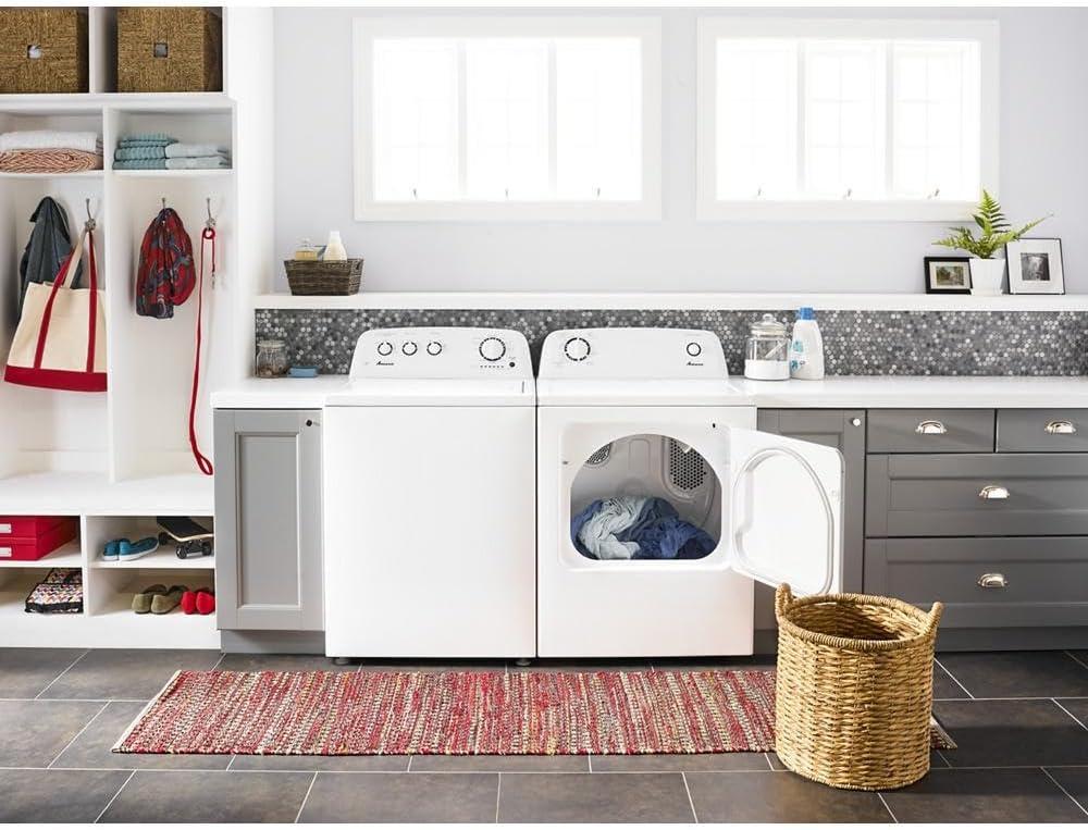 Amana 6.5 cu ft 240 mV White Electric Automatic Dryer