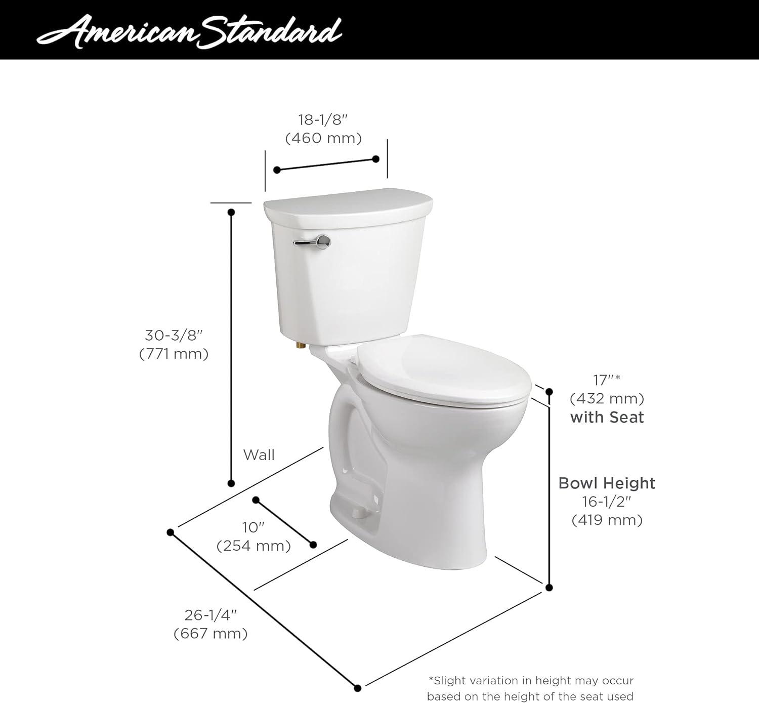 White Round Front High Efficiency Floor Mounted Toilet