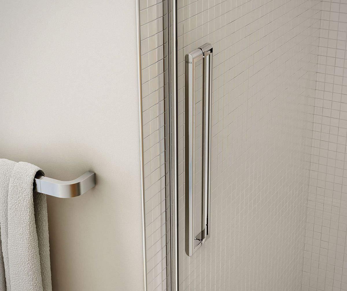 Halo 59 in. x 59 in. Frameless Sliding Tub Door in Chrome