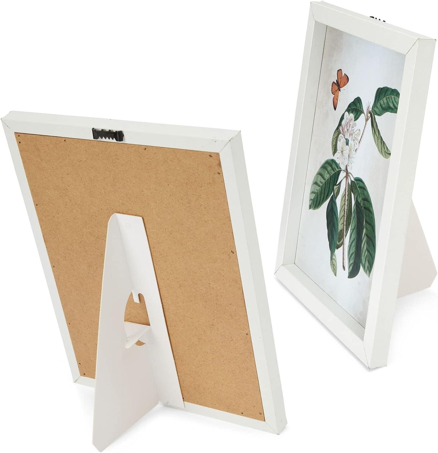 Bright Creations 50-Pack Self-Stick Cardboard Easel Backs, Picture Frame and Art Easel Stand Bulk Pack (White, 7 in)