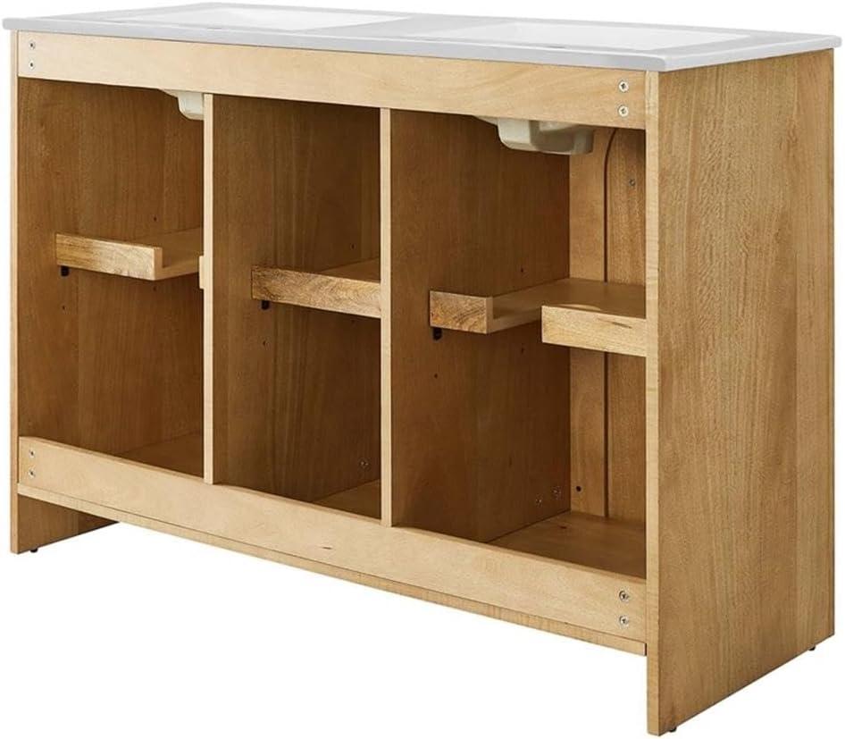 Appia 48" Oak White Double Sink Bathroom Vanity