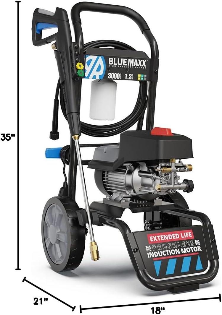 AR Blue Clean AR Blue Maxx, Maxx 3000 Electric Pressure Washer, 3000 PSI, 1.3 GPM