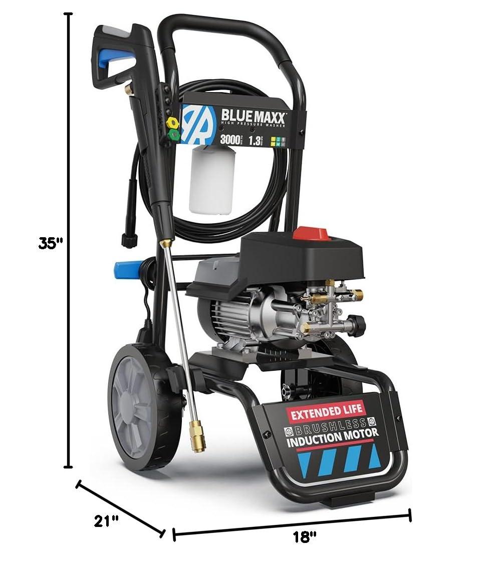 AR Blue Clean AR Blue Maxx, Maxx 3000 Electric Pressure Washer, 3000 PSI, 1.3 GPM