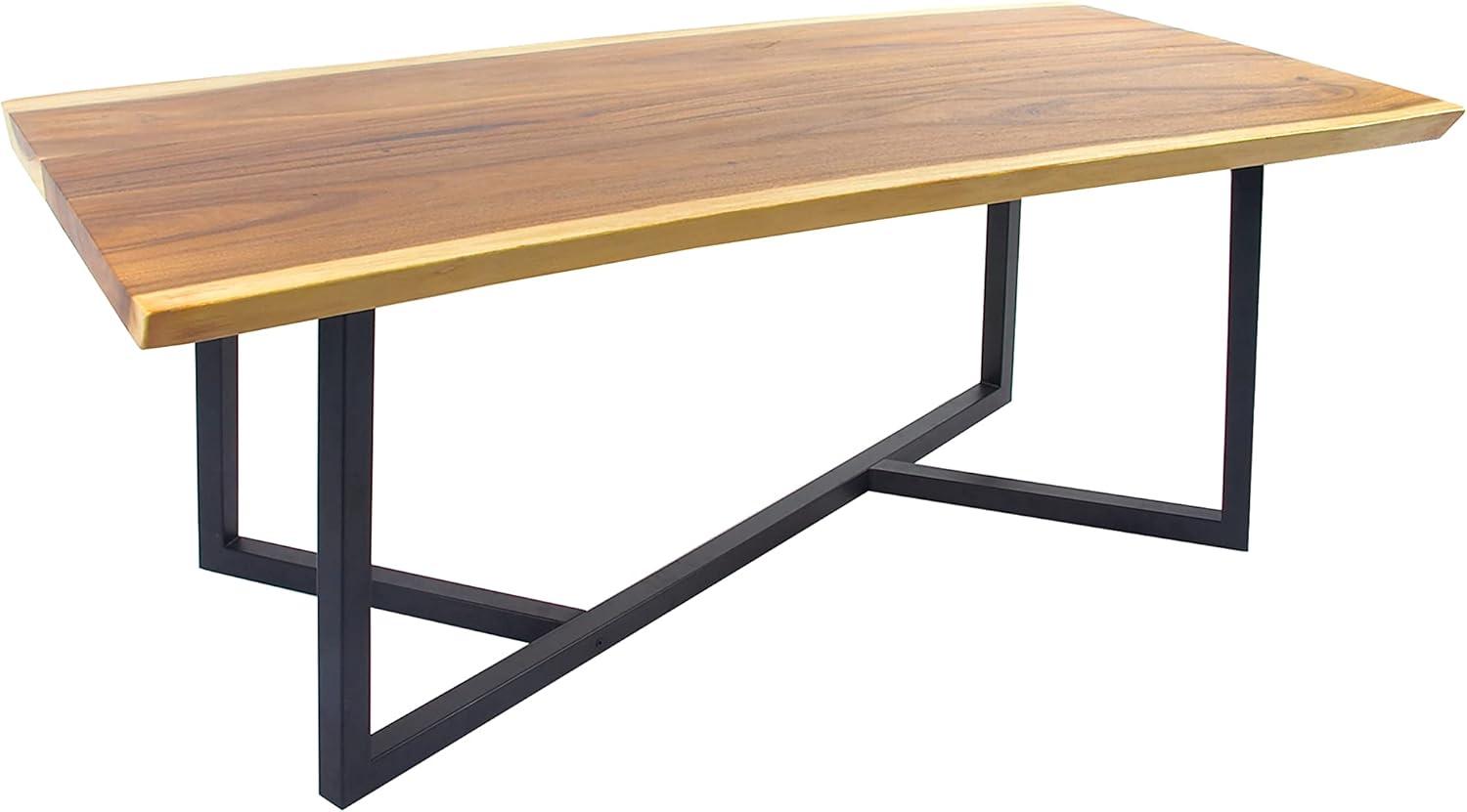 Contemporary Wood Dining Table Brown - Olivia & May: Sleek Design, Seats 6, Non-Extendable