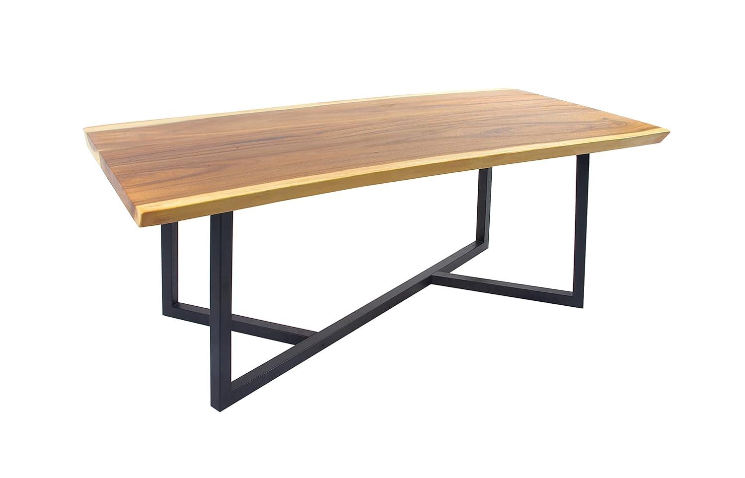 Contemporary Wood Dining Table Brown - Olivia & May: Sleek Design, Seats 6, Non-Extendable