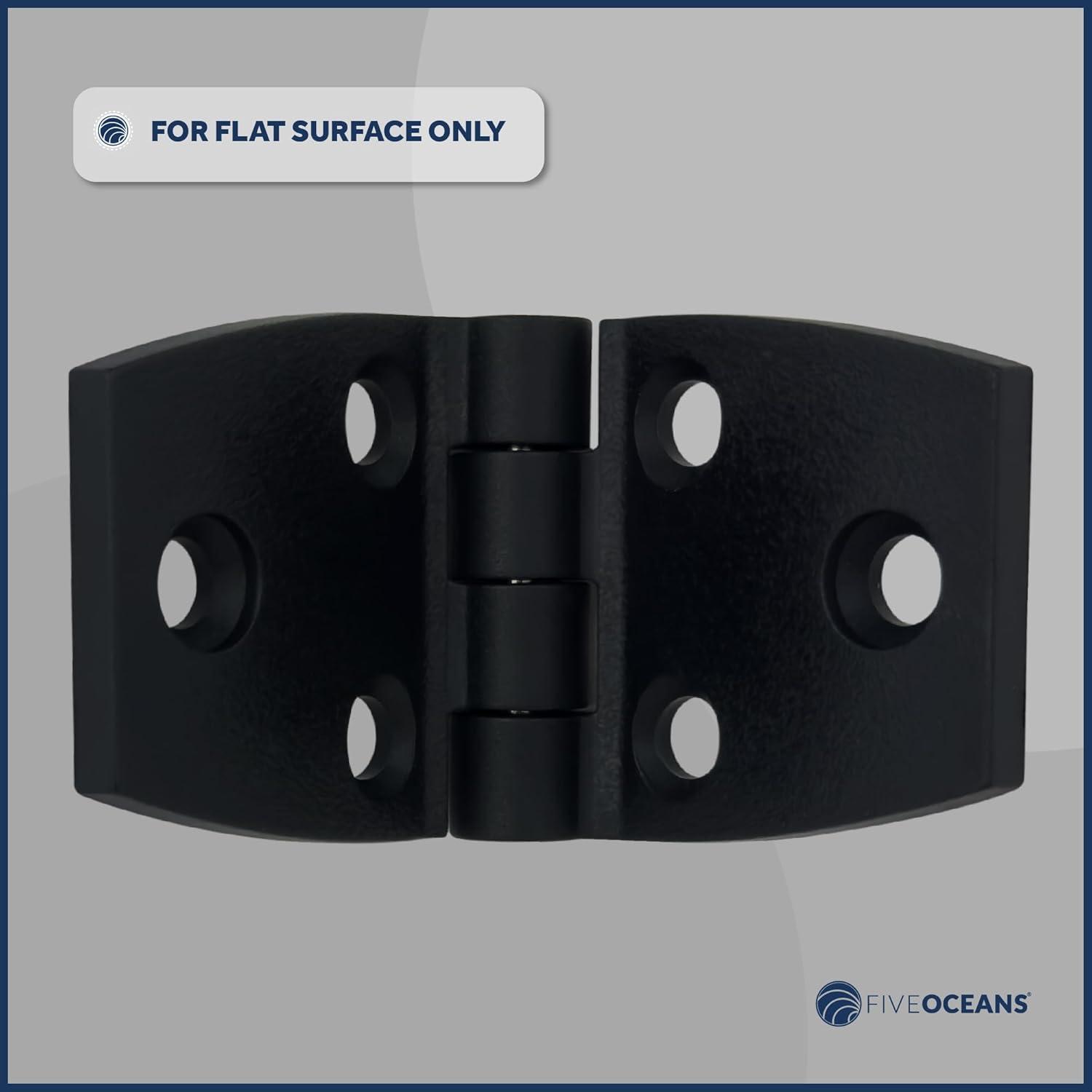 Five Oceans Door Hinges, Hatch and Door Hinge 2-7/8-inch x 1-3/8-inch, Black Nylon, 2-Pack - FO80-M4