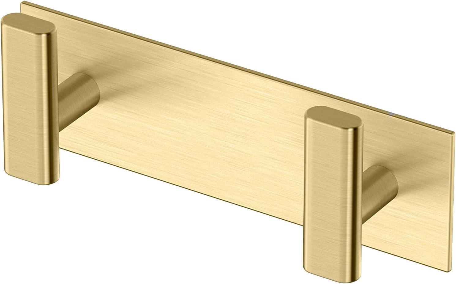 Gatco 1283 Elevate Double Robe Hook Rack - Brass