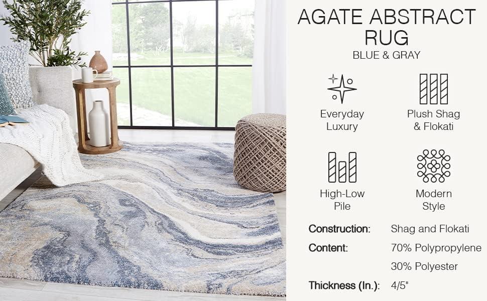 Vibe by Orion Abstract Area Rug Blue/Light Gray - Jaipur Living