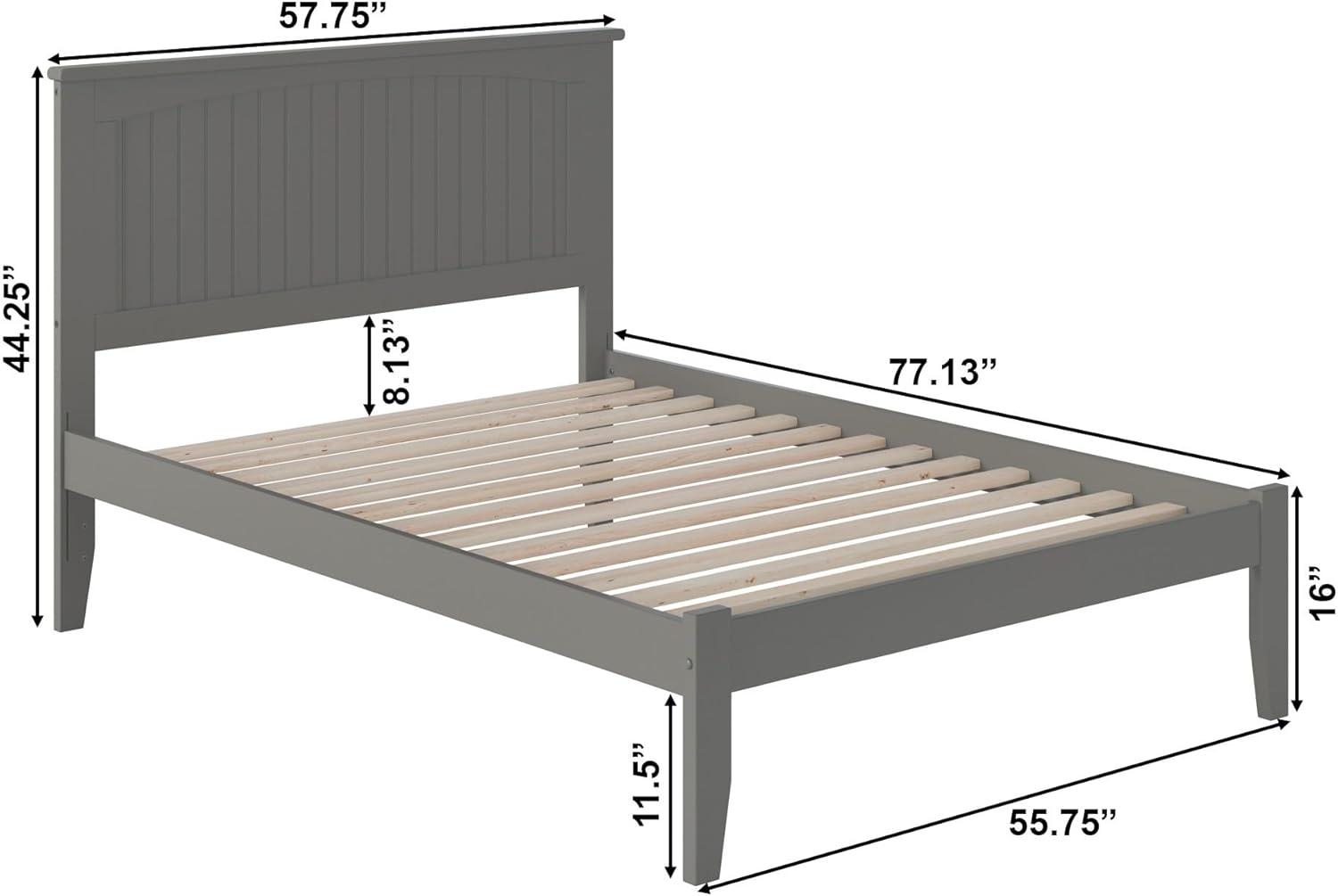 Nantucket Classic Cottage Full/Double Wood Frame Bed with Drawer, White