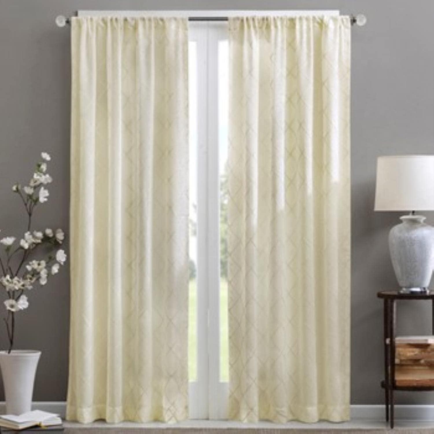 Nirod Diamond Sheer Window Curtain Panel