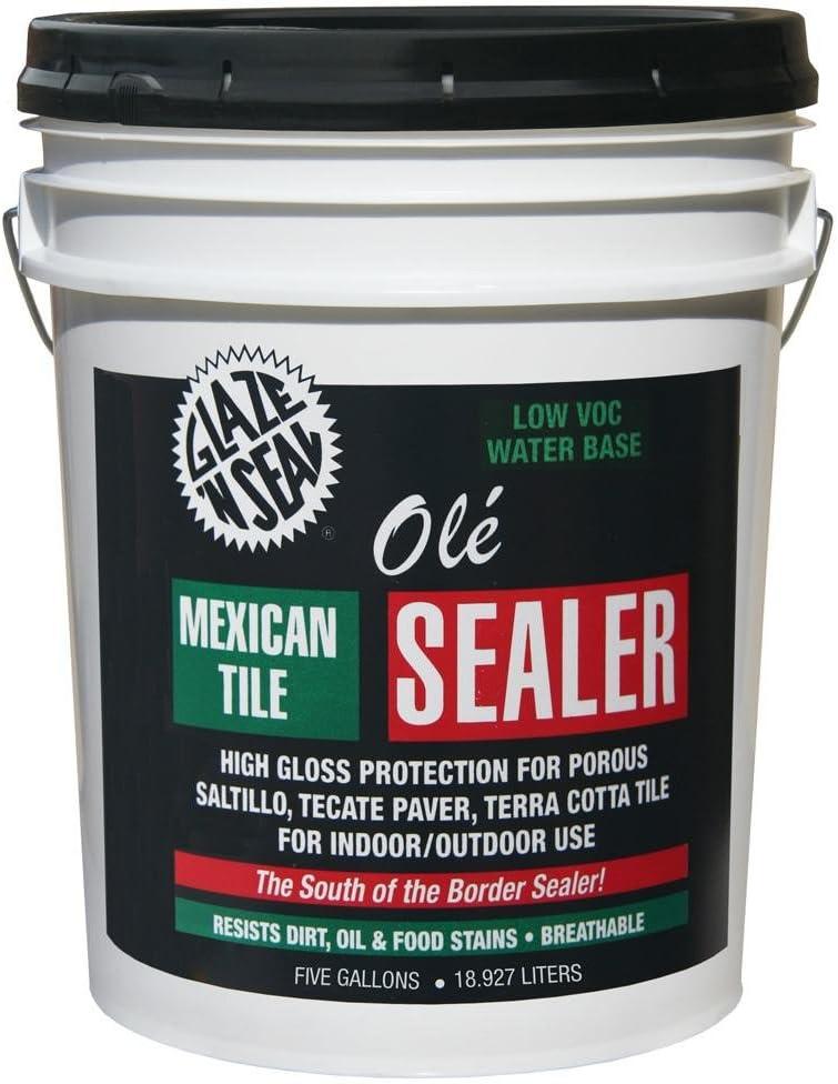 5-Gallon High-Gloss Clear Concrete and Tile Sealer