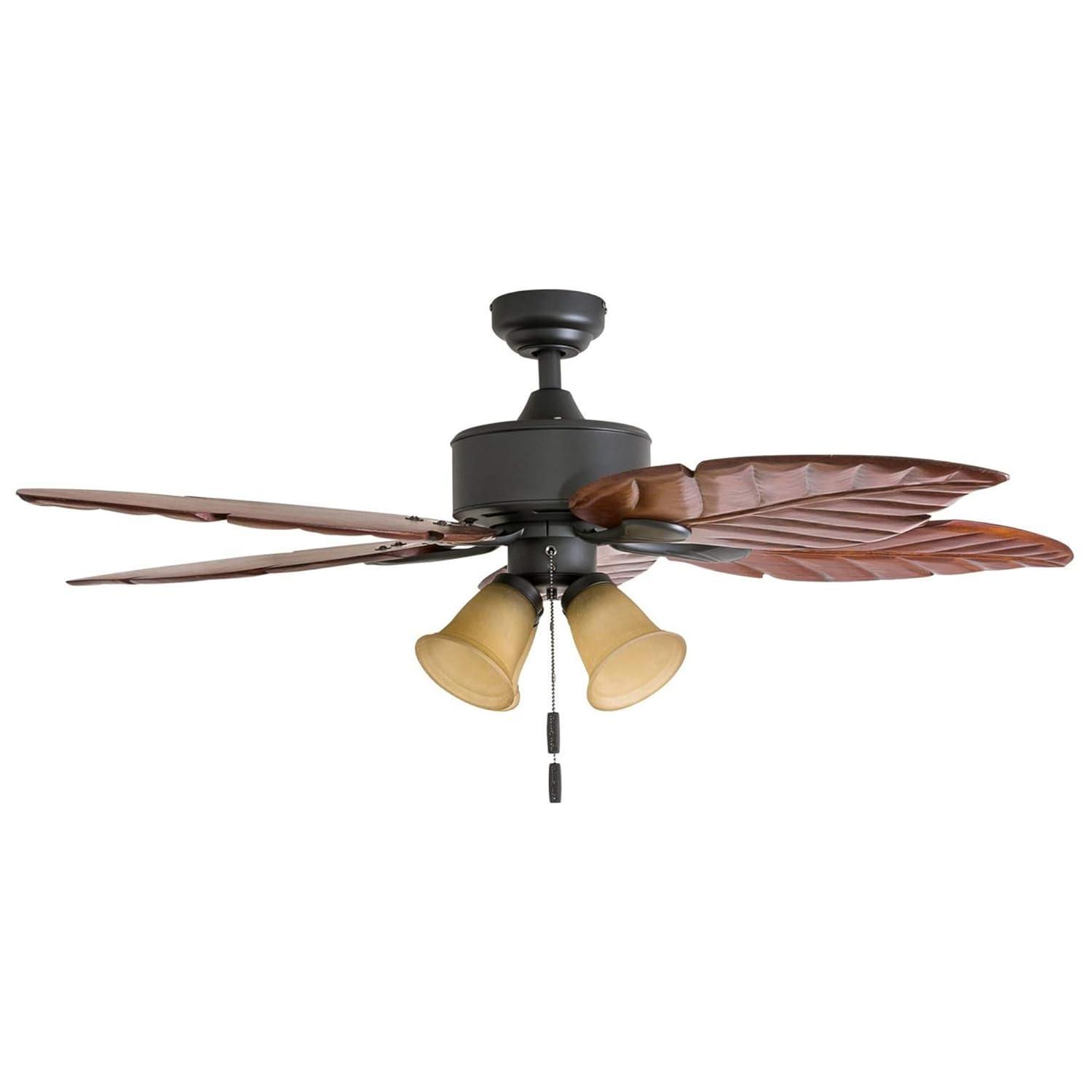 52" Royal Palm Tropical 5 Blade Ceiling Fan
