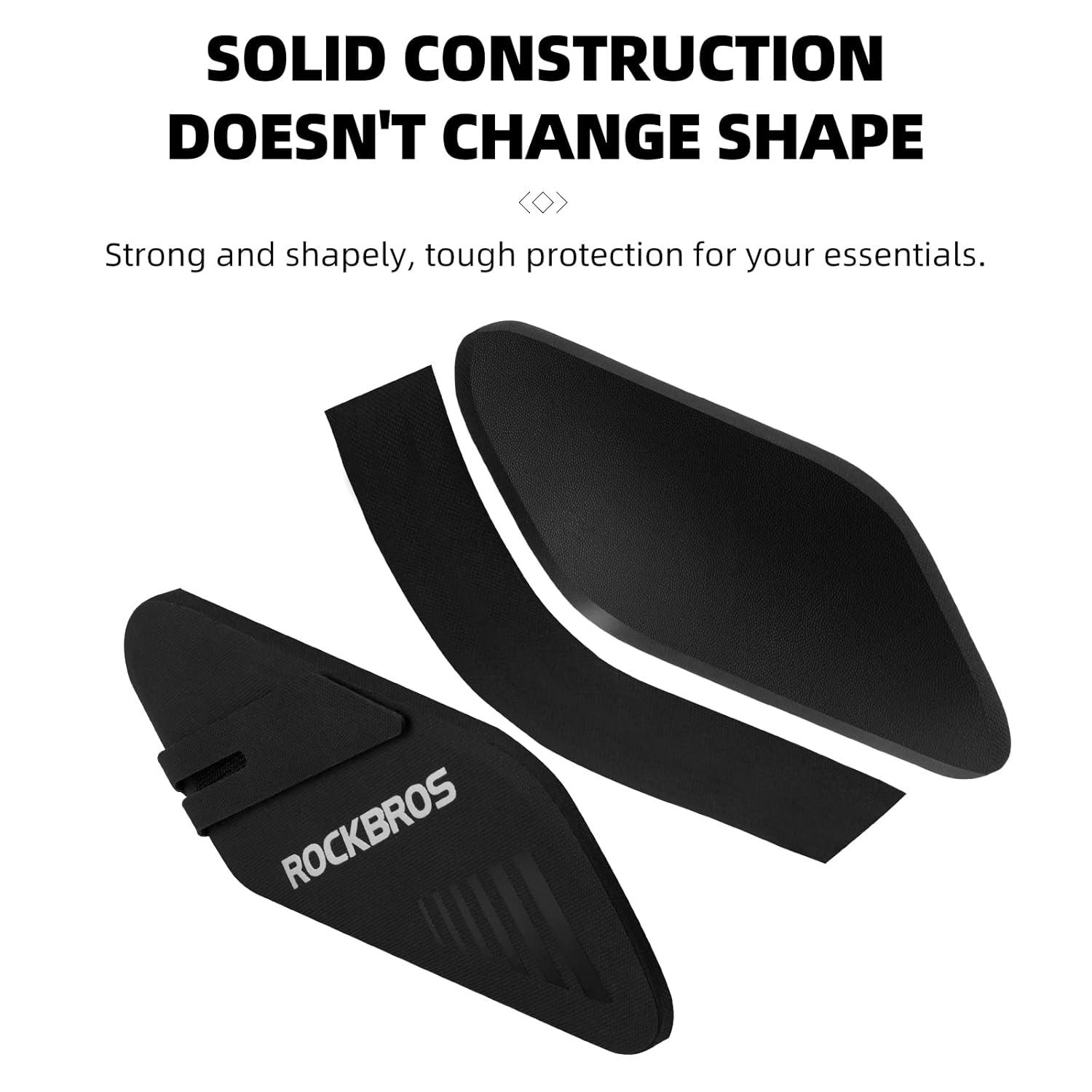 ROCKBROS Bike Seat Bag Frame Bag Bike Rear Saddele Bag Top Tube Bag Bike Bag Waterproof 0.6L Lightweight Bike Accessories for Mountain MTB Road Foldable Bikes