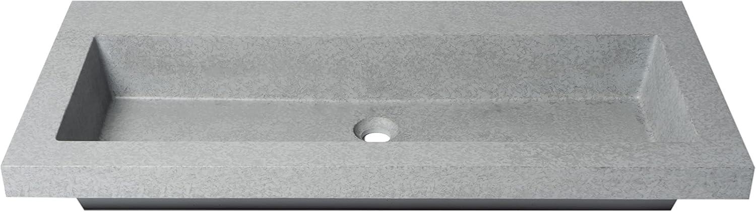 Alfi Brand 18.5'' Matte Gray Concrete Rectangular Bathroom Sink