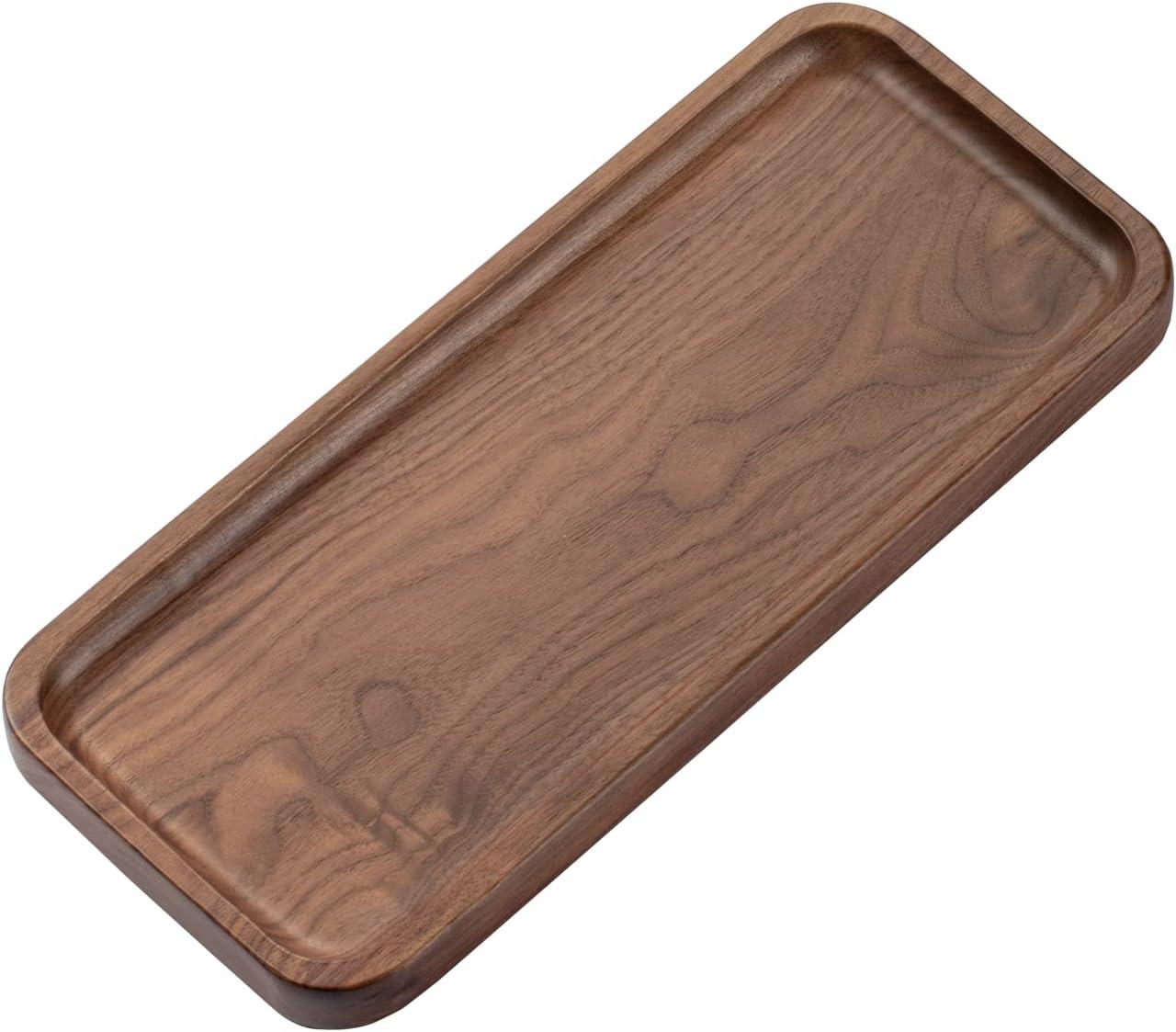 North American Walnut Rectangular Serving Tray with Oil Finish