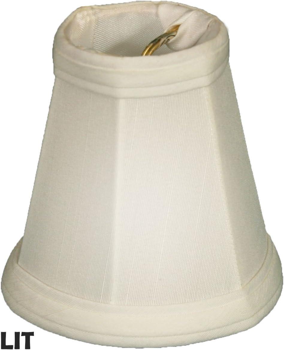 Royal Designs, Inc. Empire Chandelier Shade with Flame Clip Fitter,CS-101WH-6, White, 2 x 3.5 x 3.5, Pack of 6