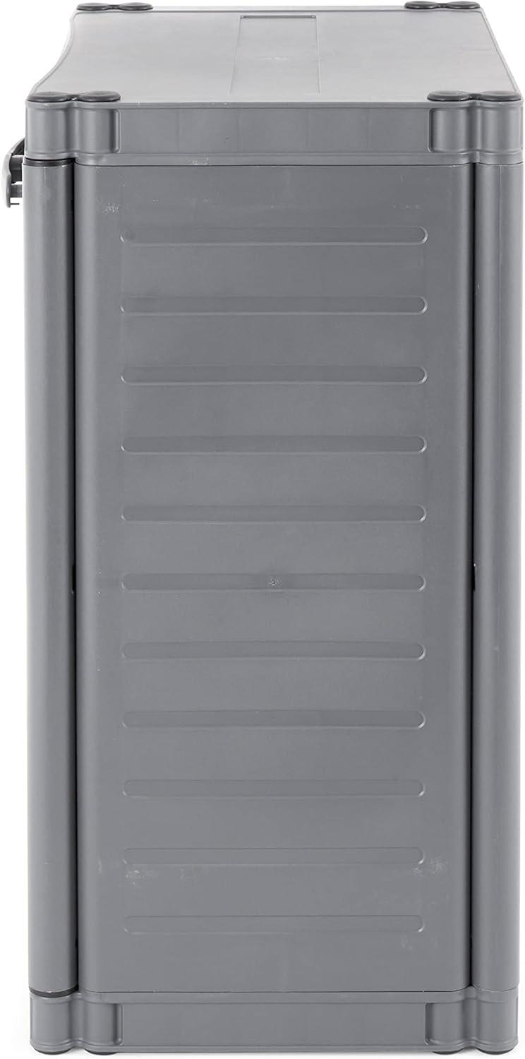 Gracious Living 2-Shelf Cabinet Organizer, MaxIt Base Cabinet Storage for Garages, Basement, Workshop, and More, Grey, Small