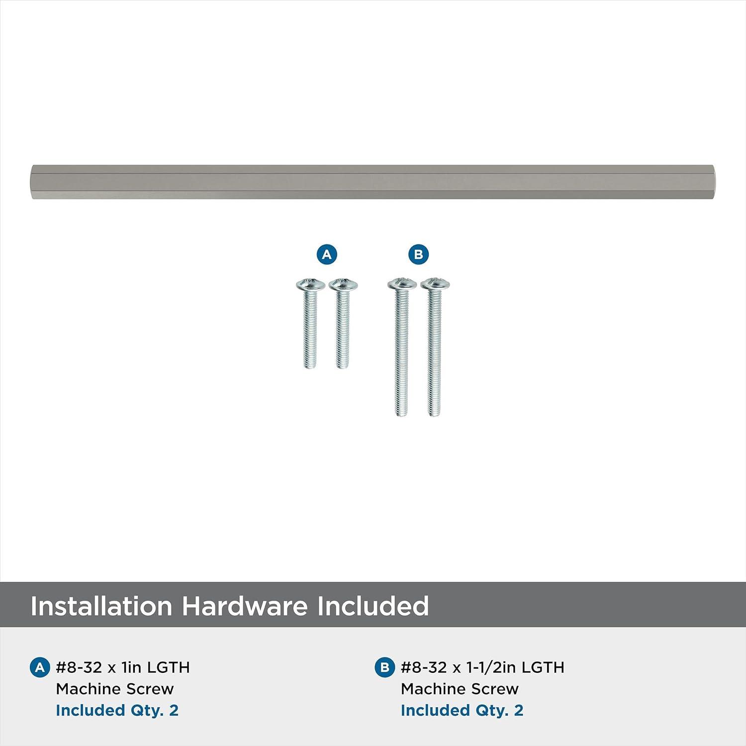 Amerock Caliber 7-9/16 inch (192mm) Center-to-Center Satin Nickel Cabinet Pull