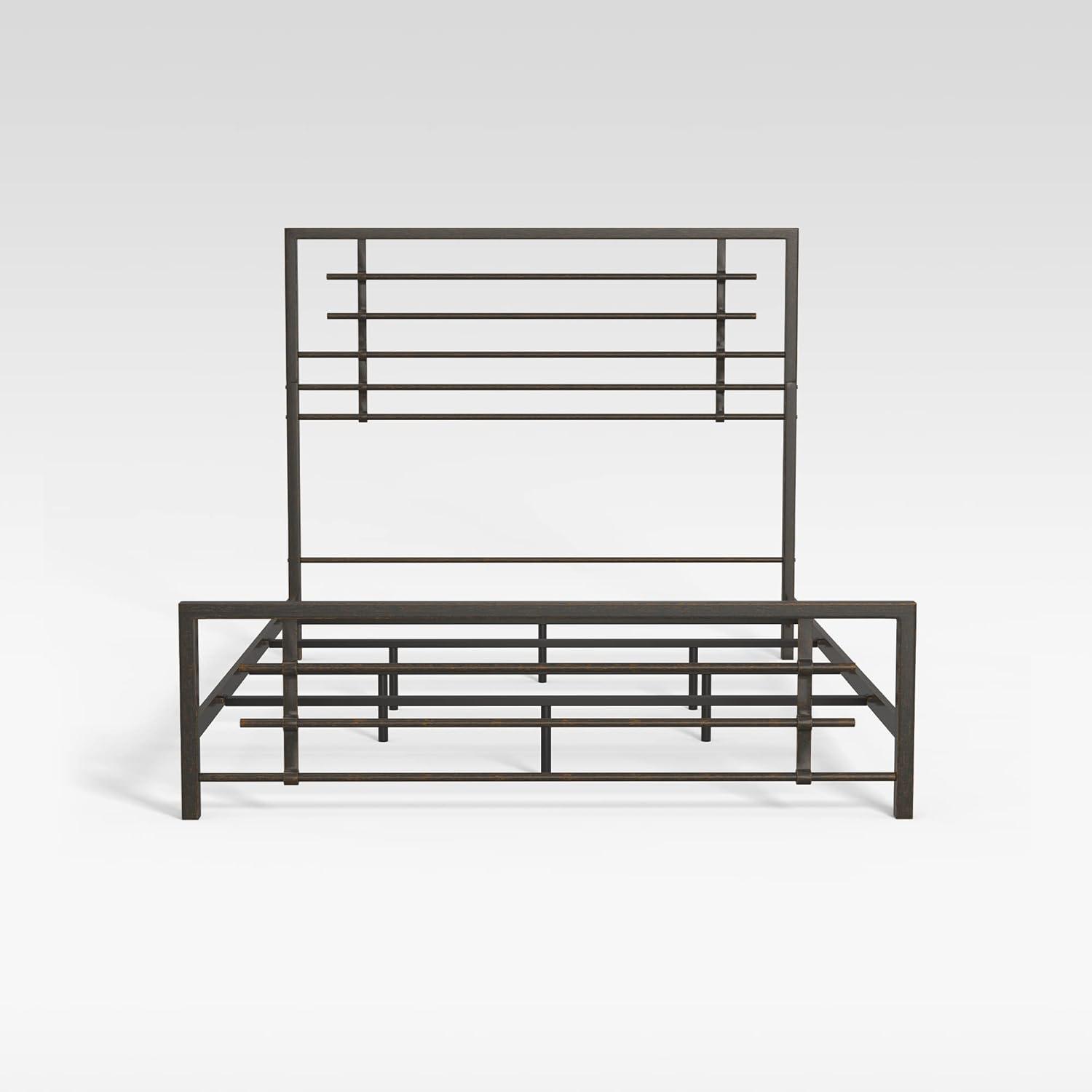 Mcintosh Industrial Metal Snap Assembled Bed Frame