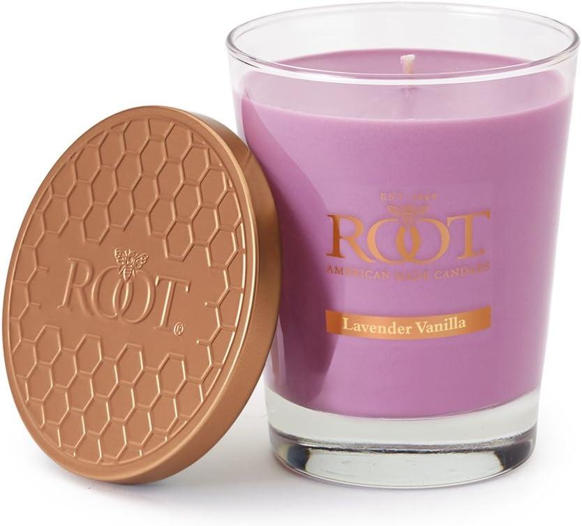 Large Lavender Vanilla Scented Beeswax Soy Jar Candle