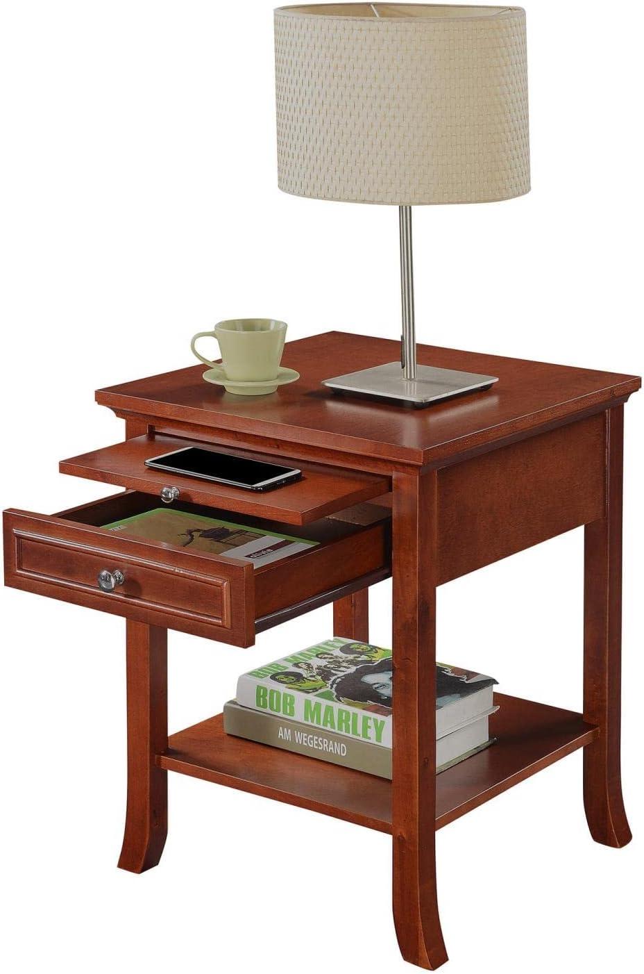 Convenience Concepts American Heritage Logan End Table with Drawer and Slide, Multiple Colors