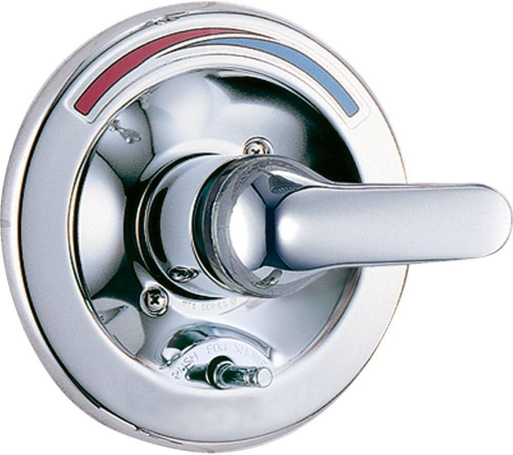 Chrome Wall-Mounted Shower Valve Trim with Lever Handle