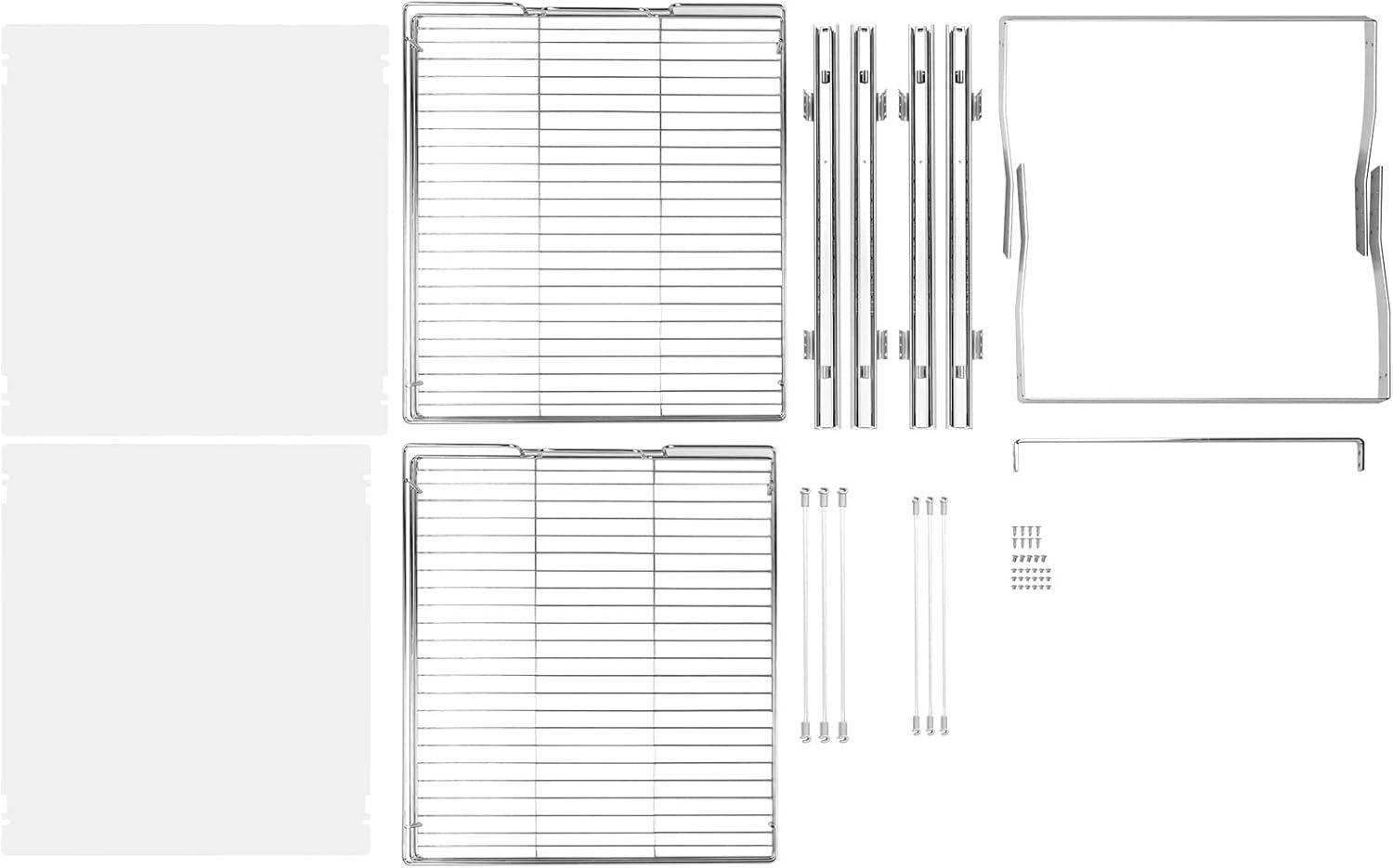 VEVOR 2 Tier Pull Out Cabinet Organizer(10.7"W x 14.2"D ), Under Sink Organizer and Storage, Slide Out Drawer Cabinet Organizer, Wire Basket Sliding Shelf for Kitchen Bathroom Cabinet, Black (2 Pack)