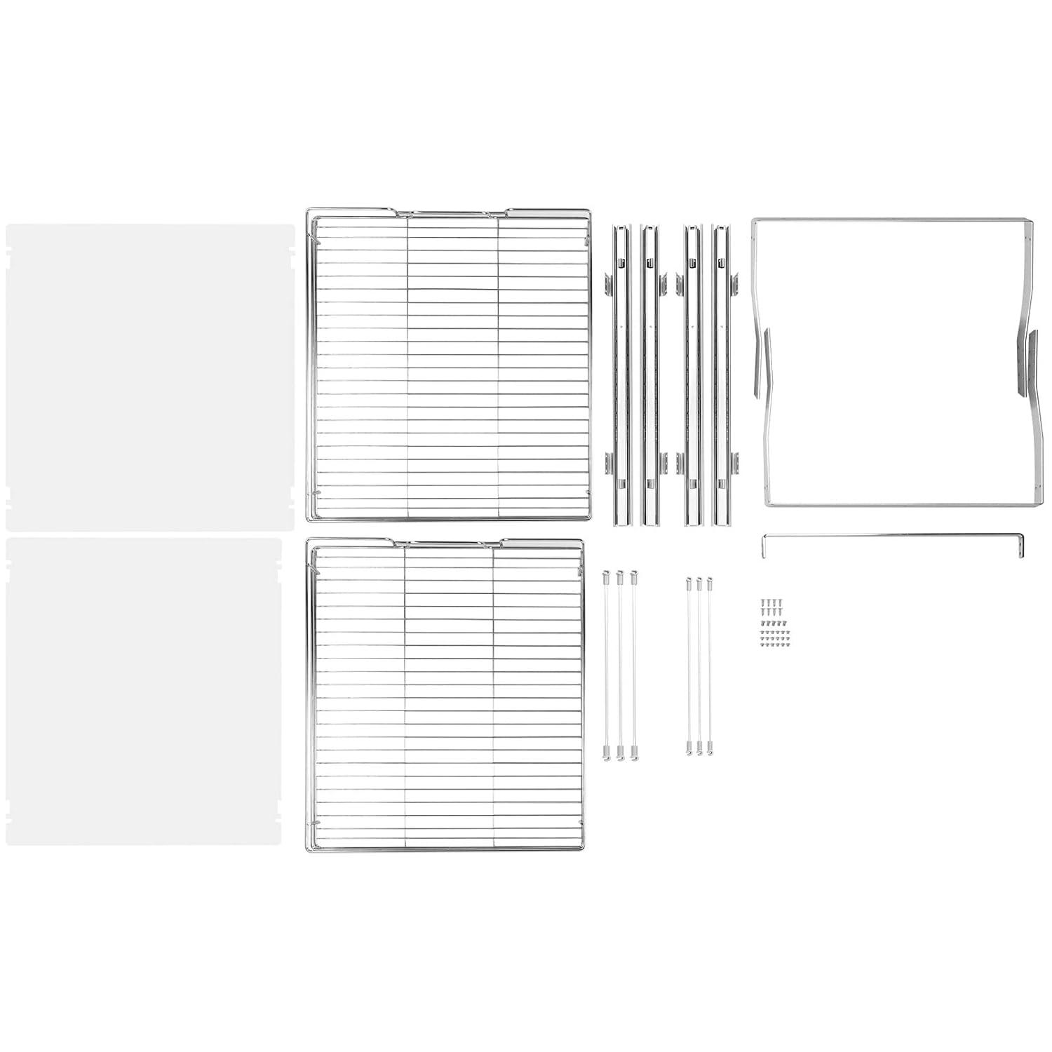 VEVOR 2 Tier Pull Out Cabinet Organizer(10.7"W x 14.2"D ), Under Sink Organizer and Storage, Slide Out Drawer Cabinet Organizer, Wire Basket Sliding Shelf for Kitchen Bathroom Cabinet, Black (2 Pack)