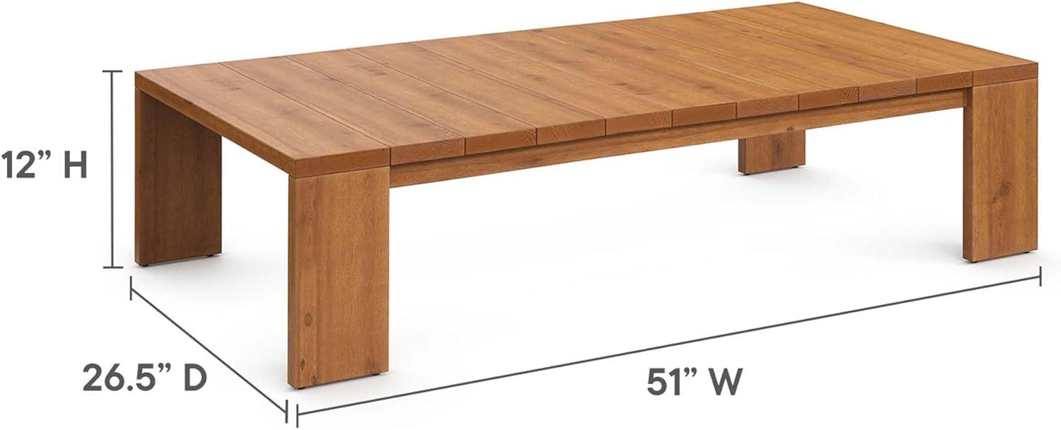 Tahoe Outdoor Patio Acacia Wood Coffee Table In Natural