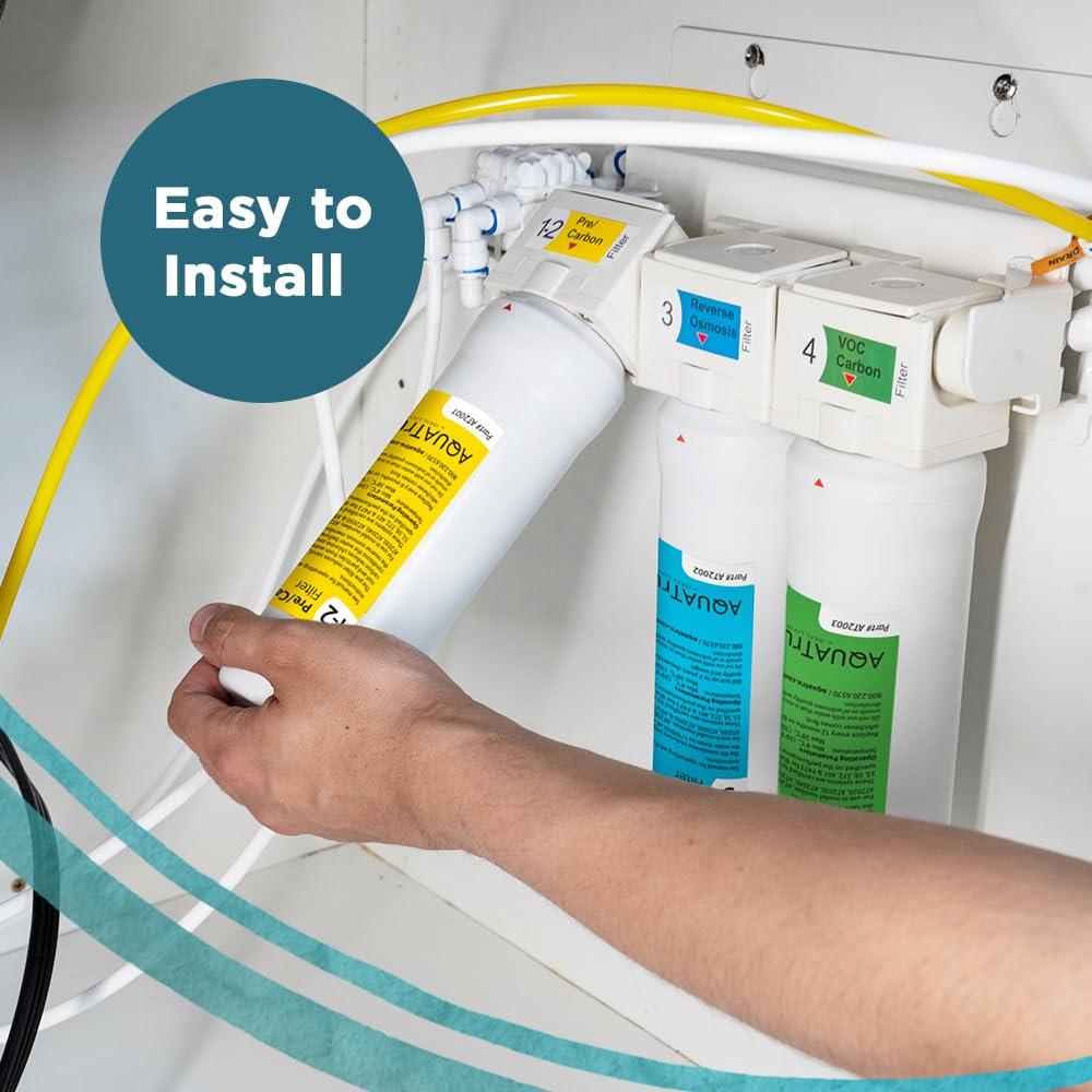 AquaTru Stage 4 Replacement VOC Filter with pH+ Mineral Boost for AquaTru Classic, Connect & Under Sink, 1 Pack