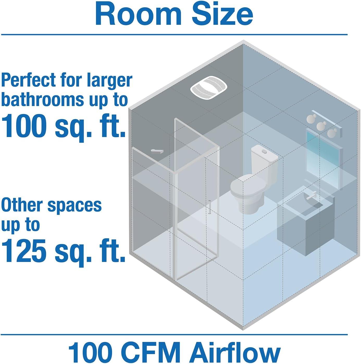 White Polymer Ceiling Mount High-Performance Exhaust Fan