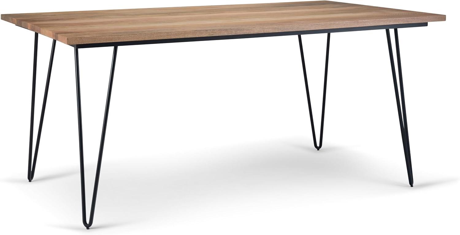 Hunter Solid Mango Wood Dining Table, Industrial Style