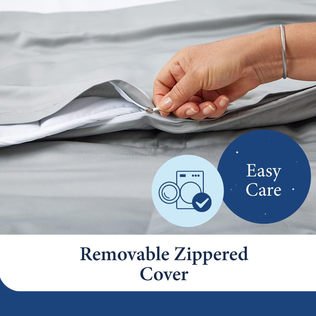 Cosy House Collection Adult Weighted Blanket - 100% Rayon Derived from Bamboo Removable Cover