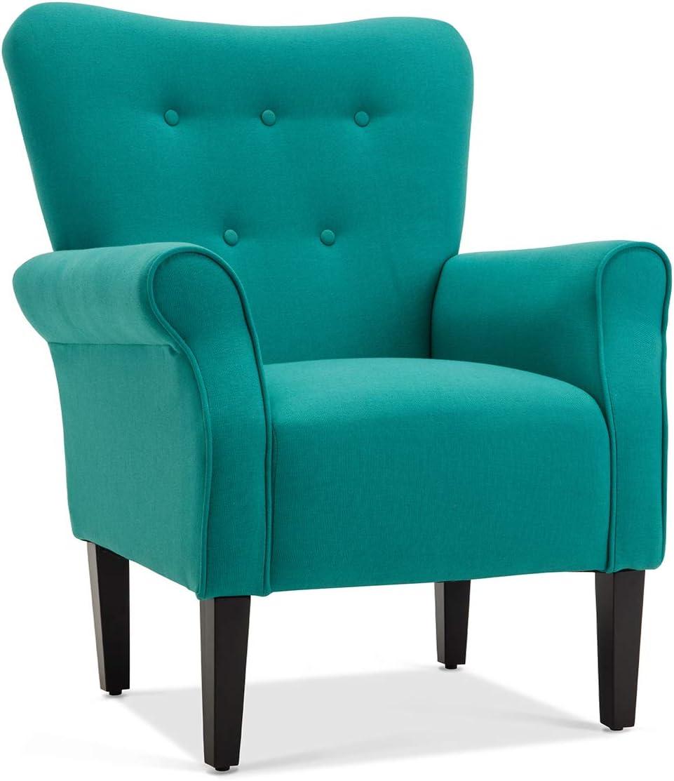 BELLEZE Accent Chair Armchair for Living Room - Allston (Mallard Teal)