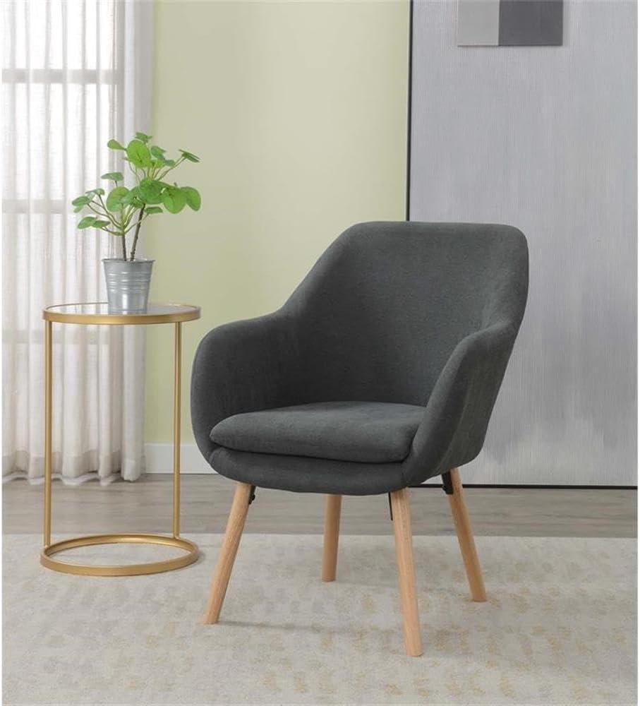 Convenience Concepts Take a Seat Charlotte Wingback Upholstered Accent Armchair, Slate Gray Fabric
