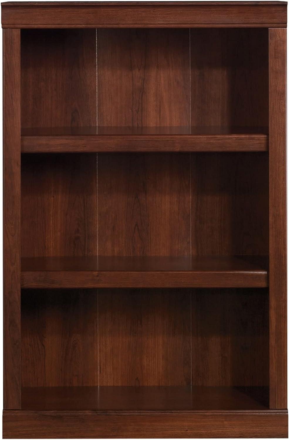 Mulled Cherry Adjustable 45"H 3-Shelf Engineered Wood Bookcase