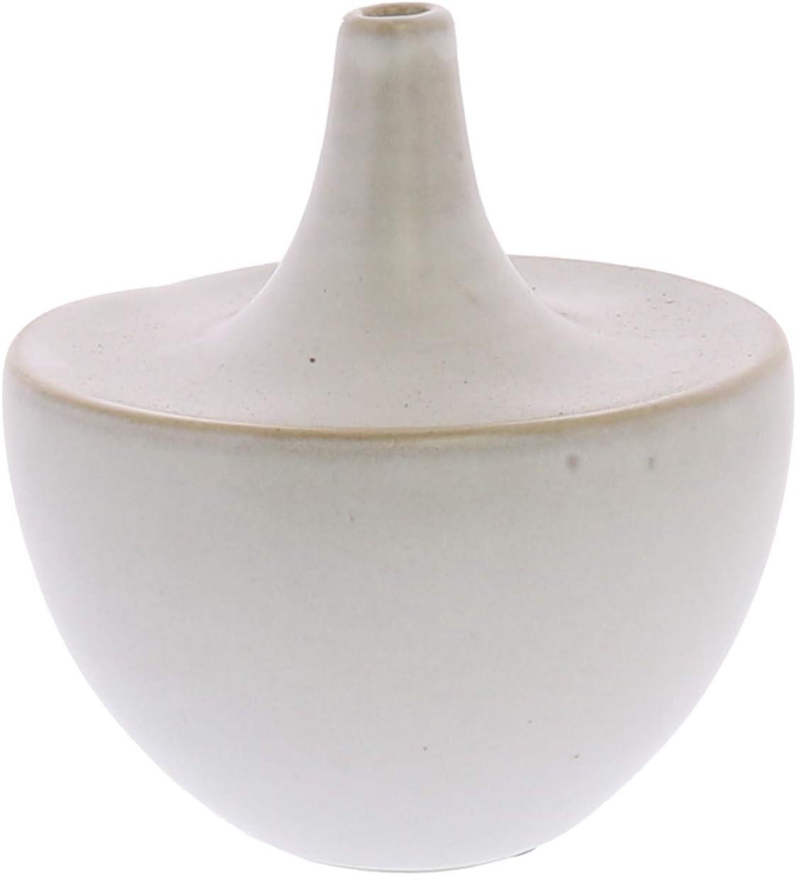 Small White Hand-Finished Ceramic Bouquet Vase