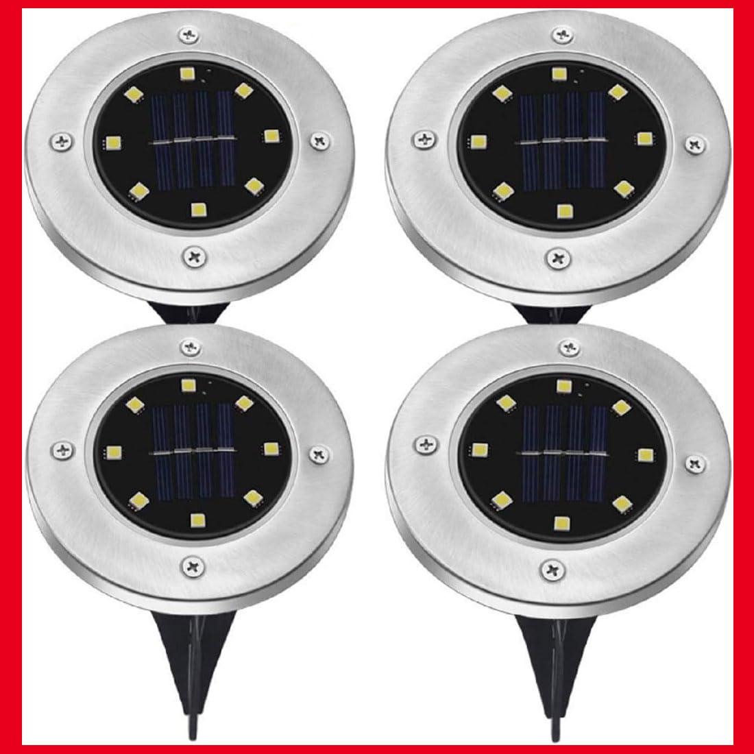 4 Pack Solar Outdoor Light - Wireless Patio Garden Landscape Lamp