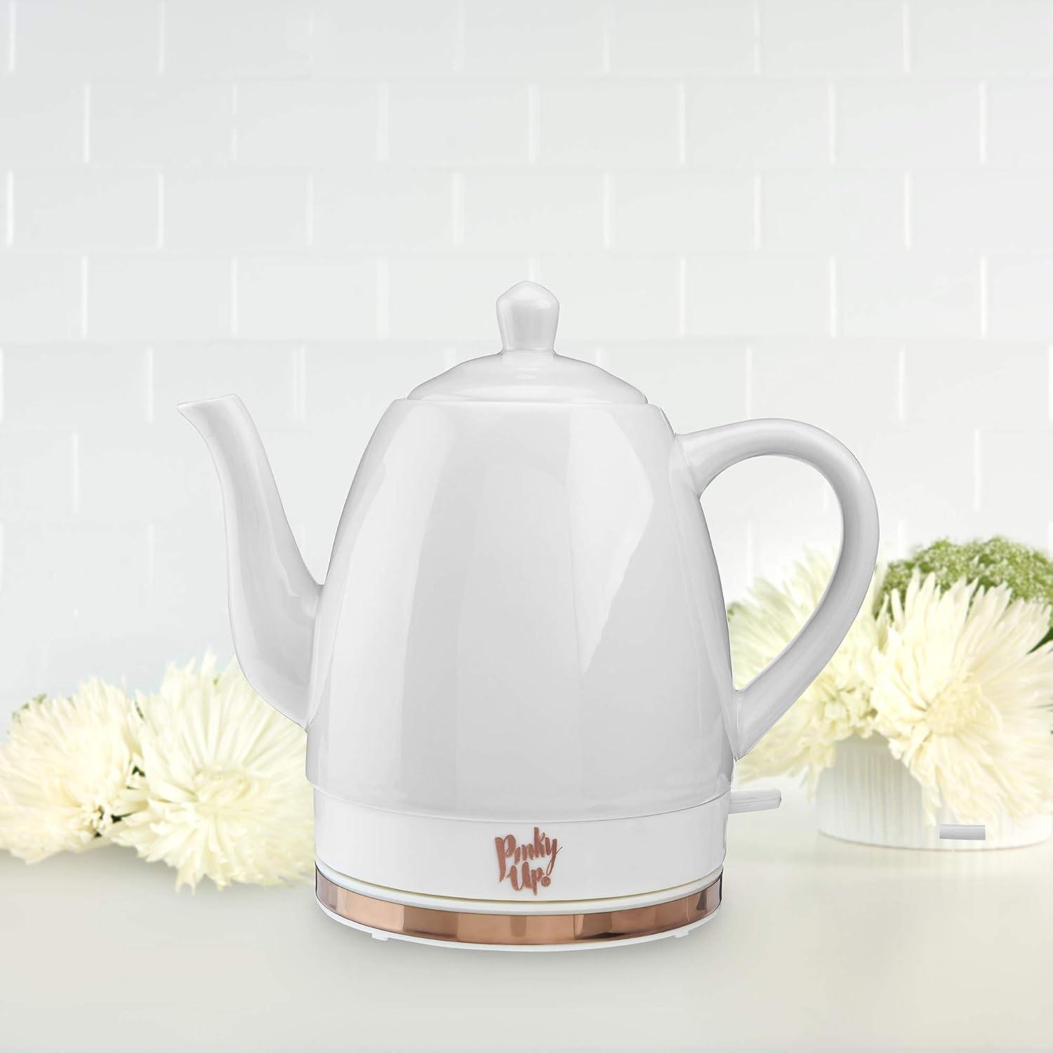 Pinky Up Noelle 1.5 Quarts Ceramic Electric Tea Kettle