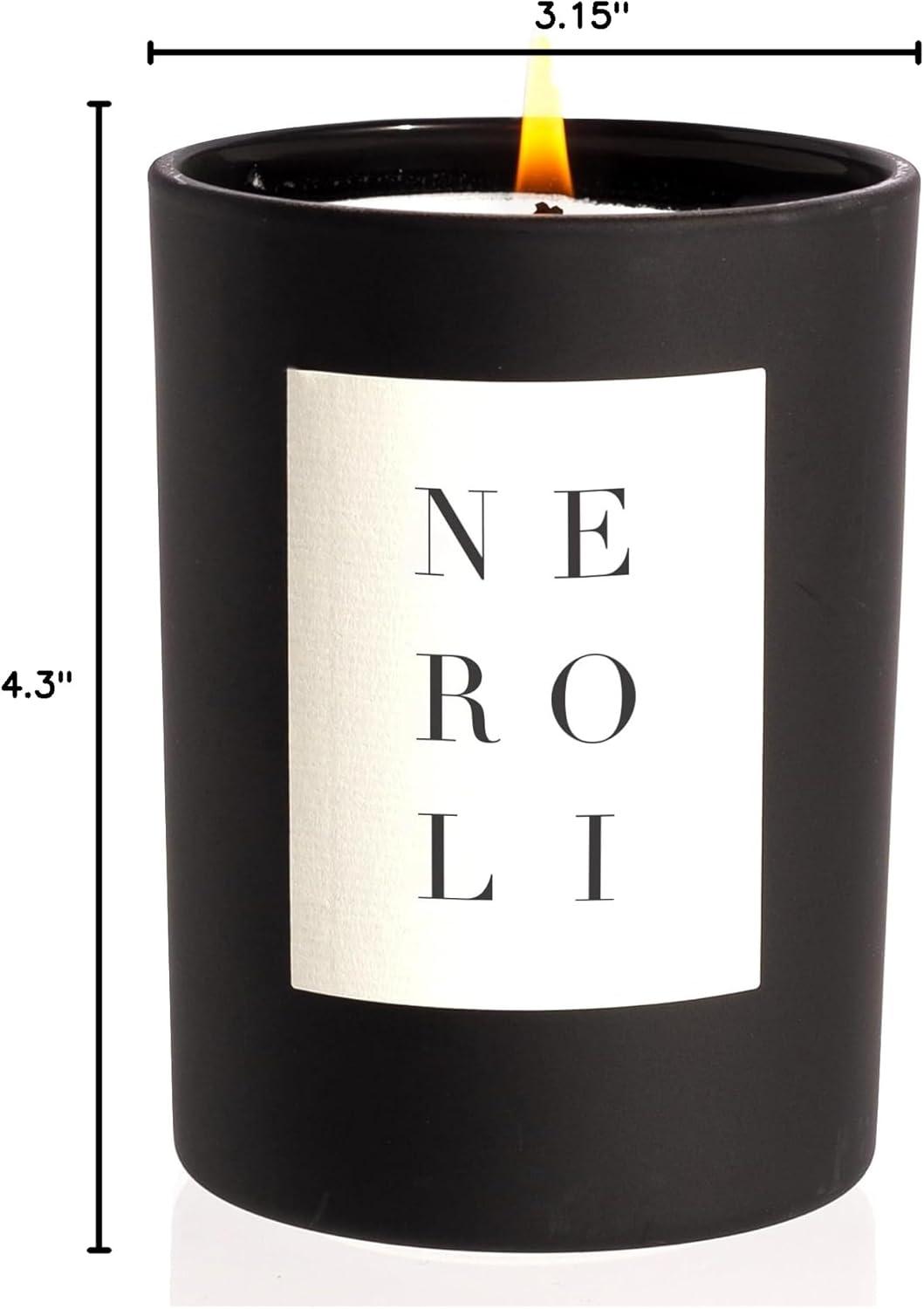Brooklyn Candle Studio Neroli Noir Candle - Luxury Scented Candle, Vegan Soy Wax, Hand Poured in The USA, 70 Hour Slow Burn Time - 10oz