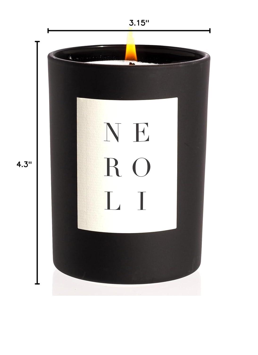 Brooklyn Candle Studio Neroli Noir Candle - Luxury Scented Candle, Vegan Soy Wax, Hand Poured in The USA, 70 Hour Slow Burn Time - 10oz